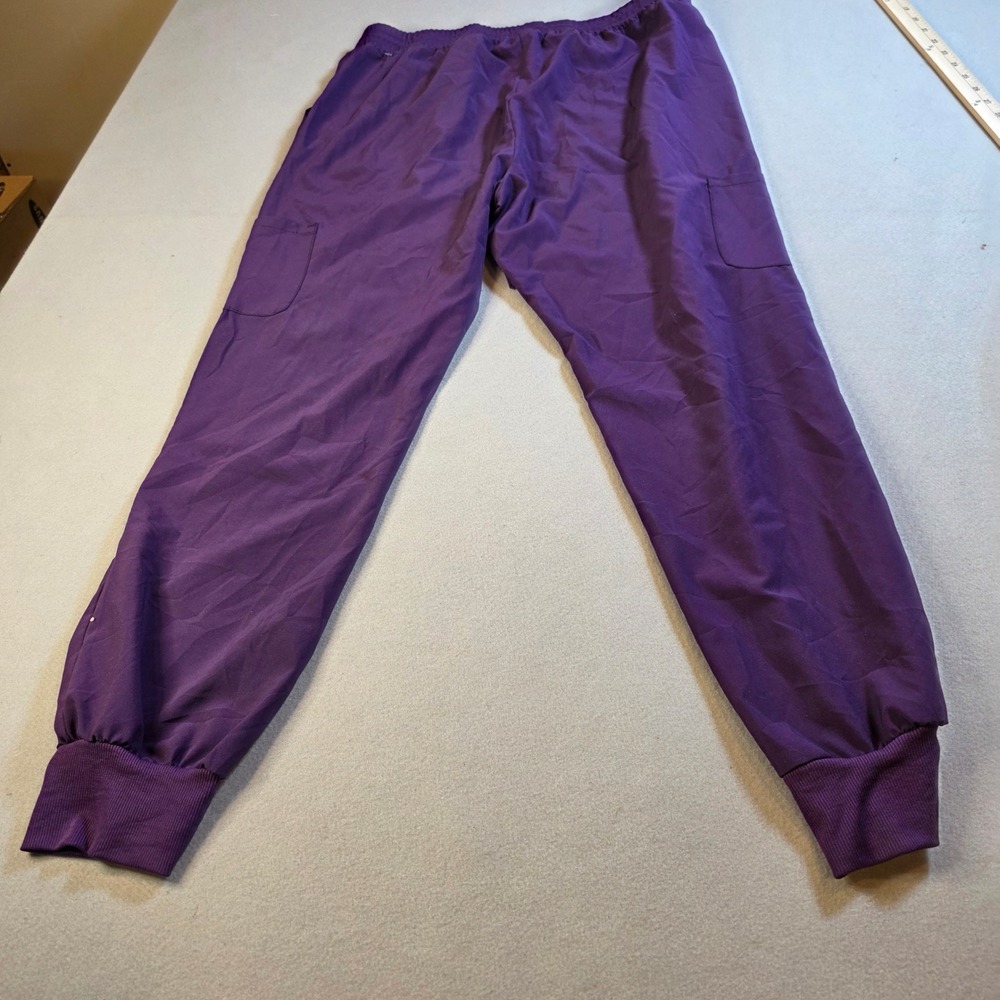 Scrubaid Purple Jogger Scrub Pants Womens XL Tapered Fit Four Way Stretch 1335 - Picture 4 of 7
